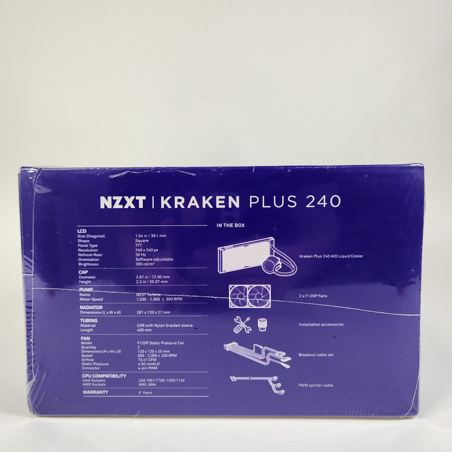 NEW NZXT Kraken Plus 360 Radiator CPU Liquid Cooler RL-KN240-B2