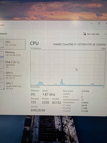 Dell G7 7700 17.3" i7-10750H 2.6GHz 16GB RAM 512GB SSD GeForce RTX 2070